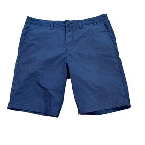Travis Mathew Navy 10" Golf Performance Chino Flat Front Shorts Size 36‎